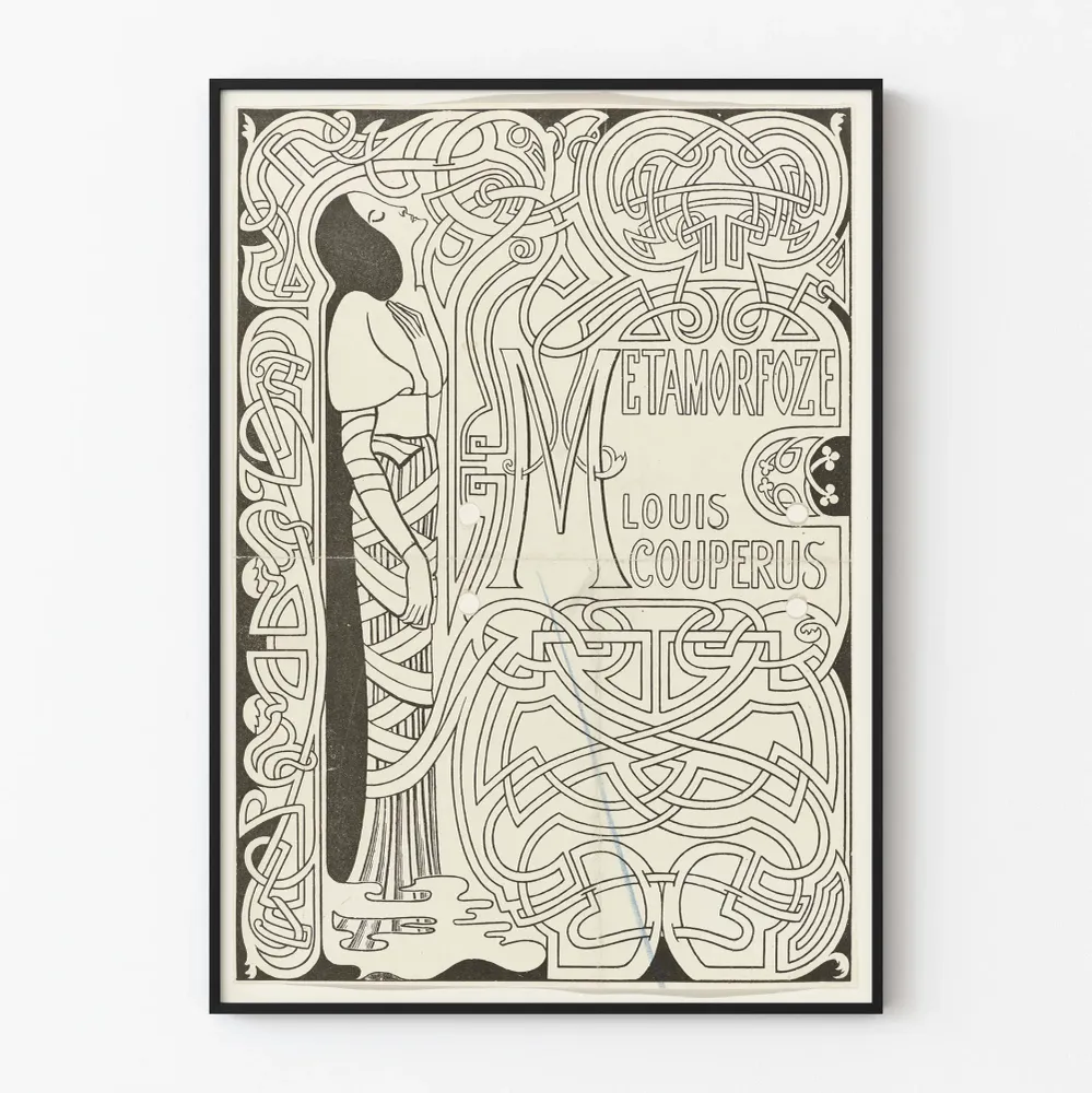 Koristejuliste Metamorfosi-tyylinen Art Nouveau -painos
