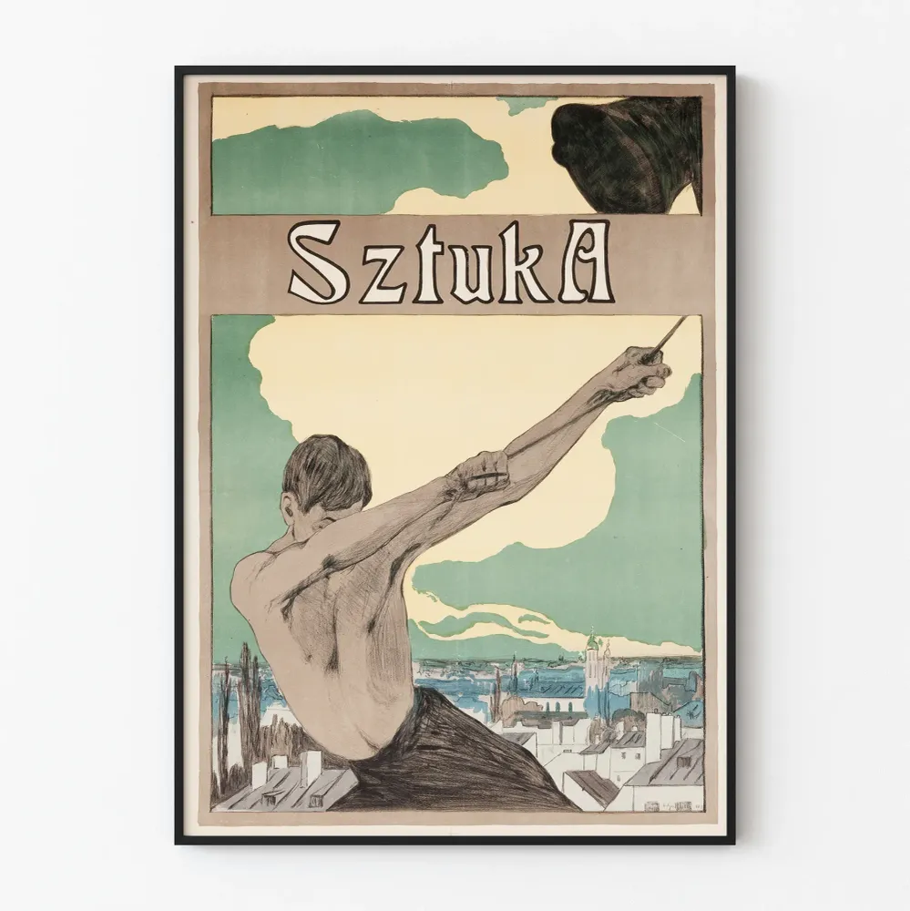Koristejuliste Taiteen tyylinen vintage-artistinen tyyli