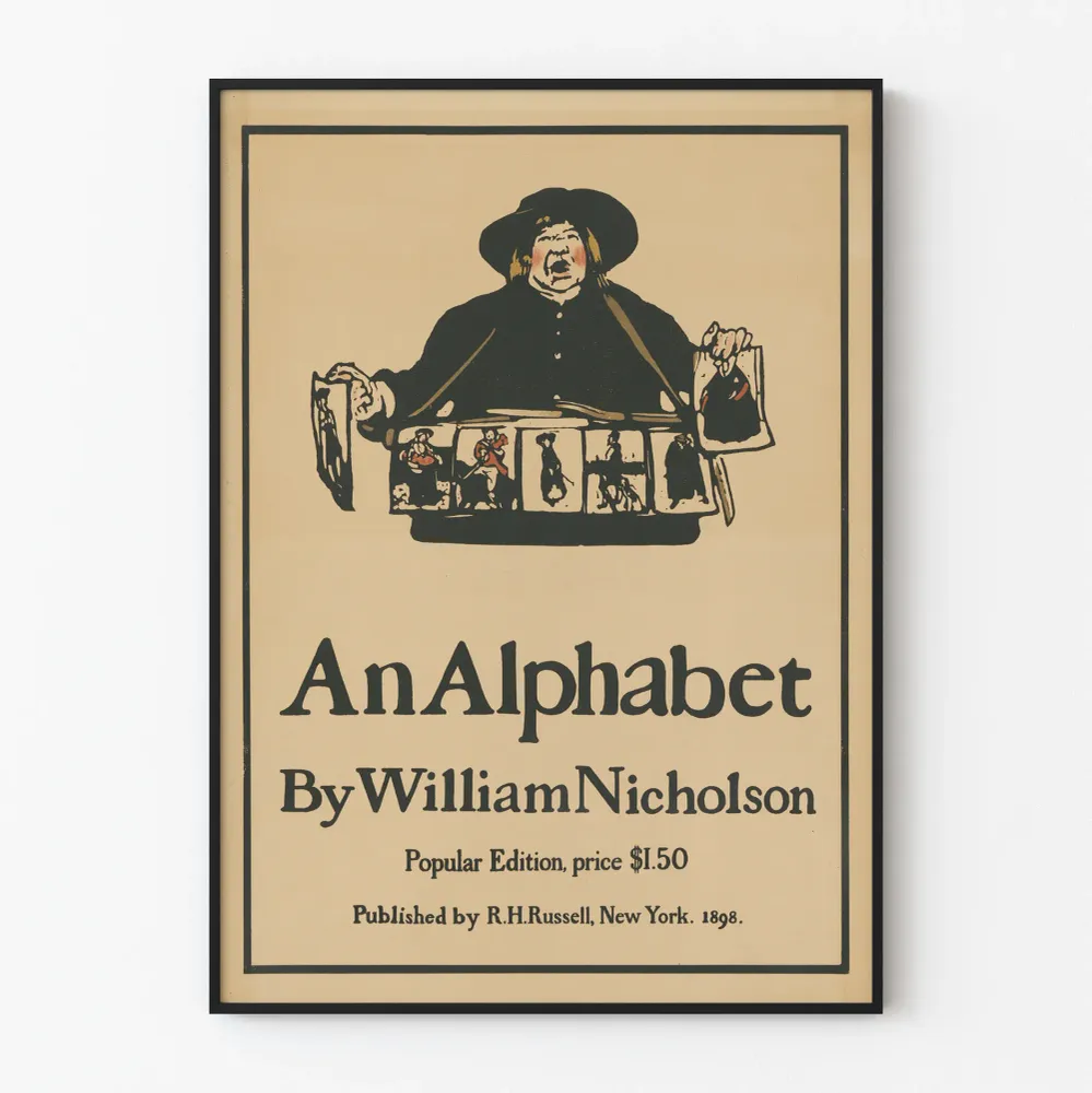 Koristejuliste vintage Alphabet, William Nicholson