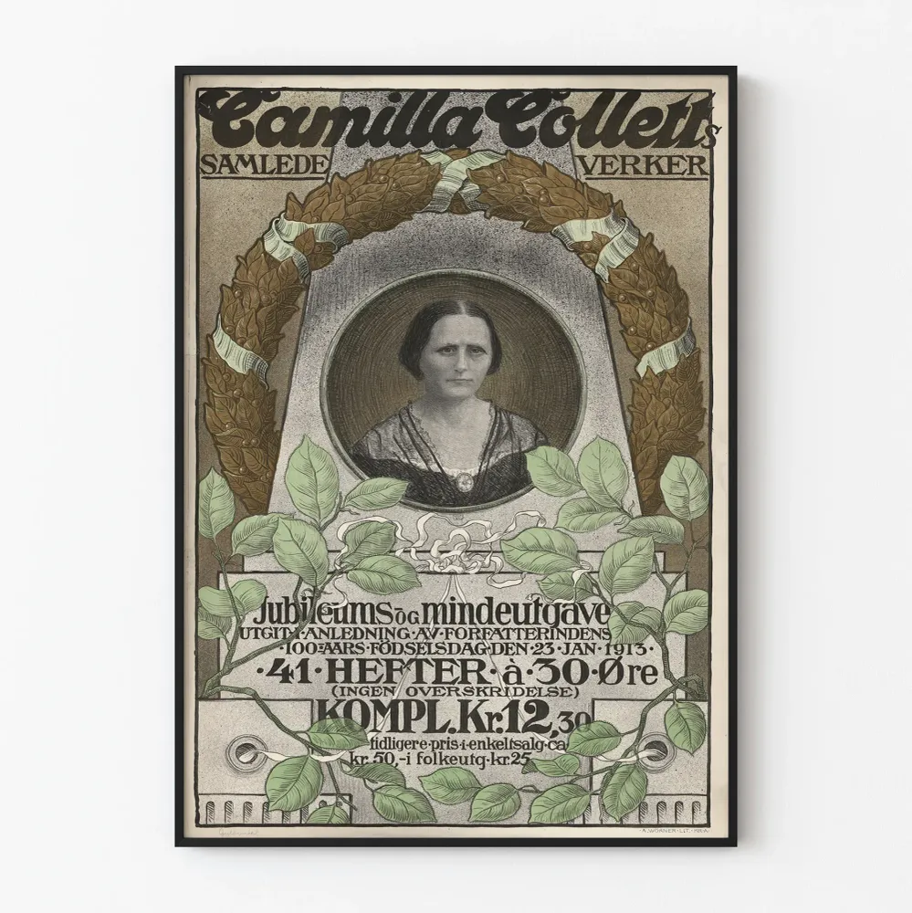 Koristejuliste vintage Camilla Collettin kokoelmateokset