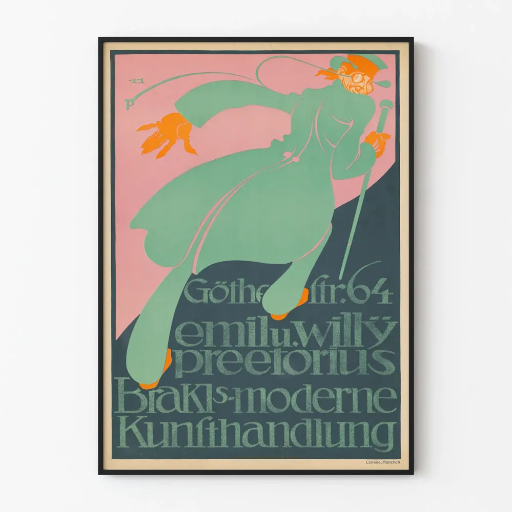 Koristejuliste vintage Emil ja Willy Preetorius Brakls Moderne Kunsthandlung