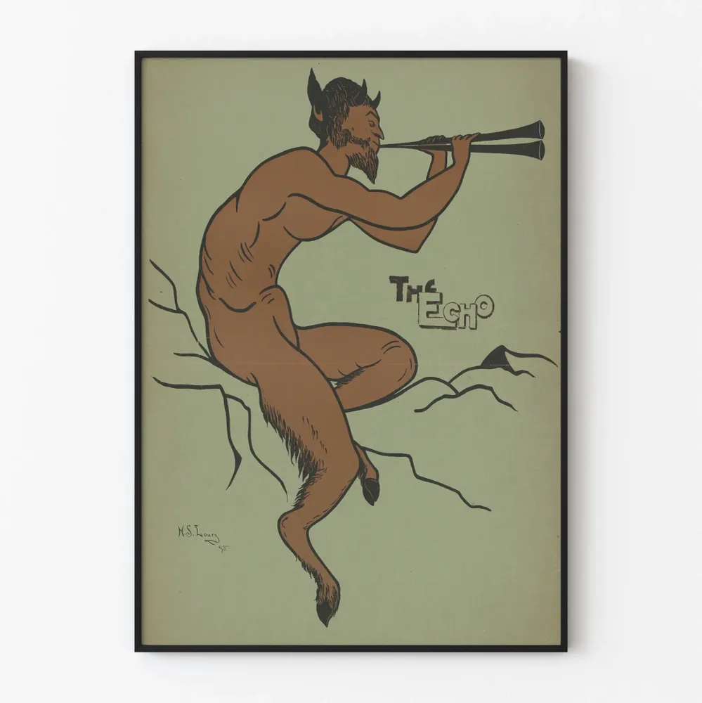 Koristejuliste vintage Le Faune au Double Cornemuse - Echo