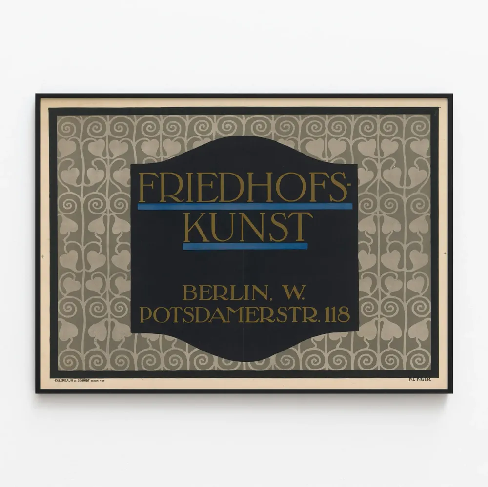 Koristejuliste vintage Friedhofs Kunst Berlin
