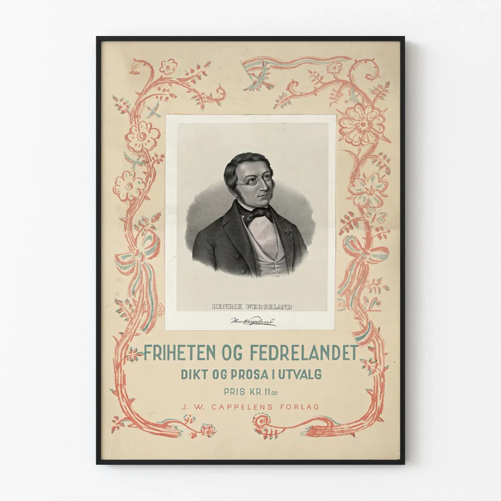 Koristejuliste vintage Friheten og Fedrelandet par Henrik Wergeland