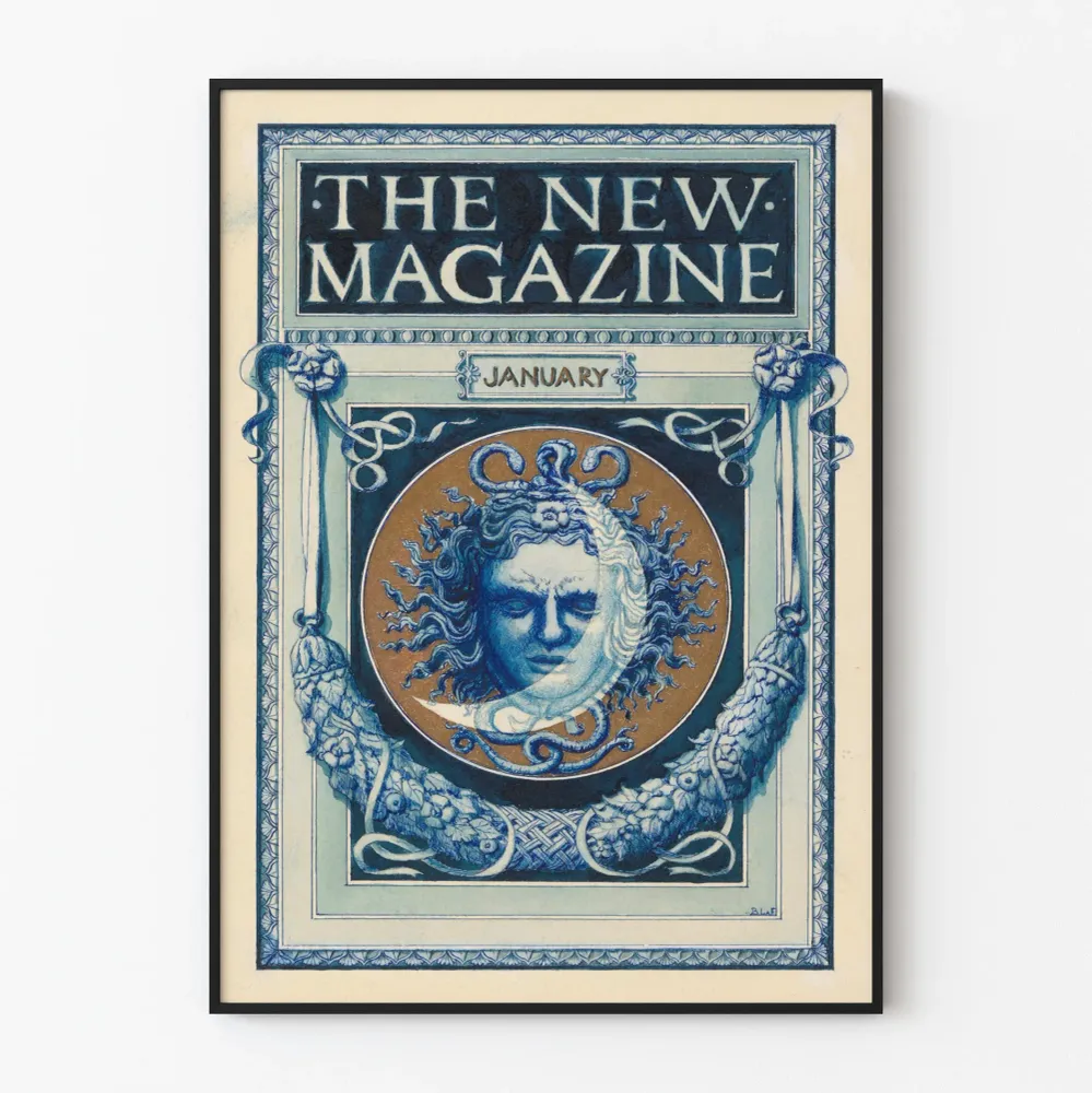 Koristejuliste Vintage New Magazine tammikuu