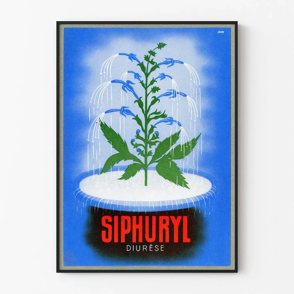 Koristejuliste vintage Siphuryl Diurèse