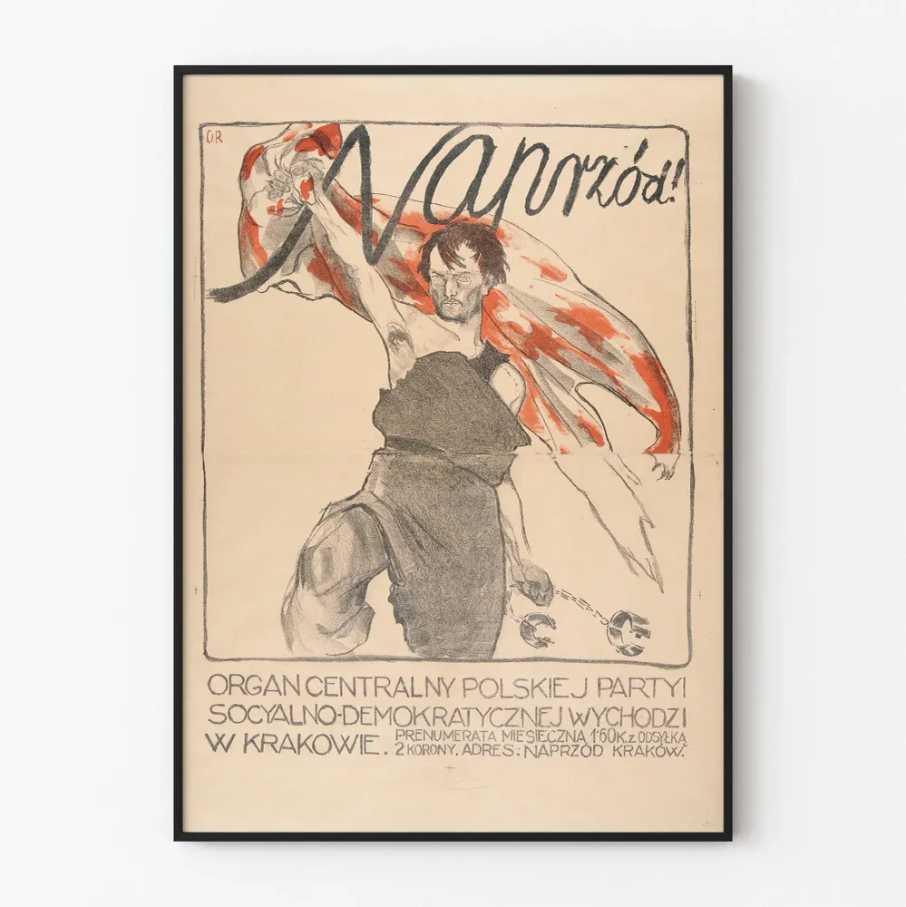 Koristejuliste vintage sosialistinen Naprzód