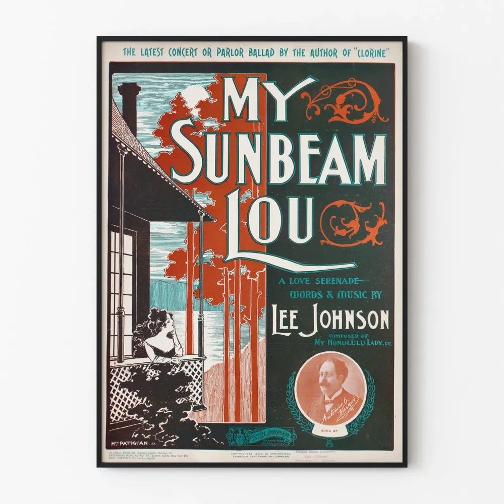 Koristejuliste vintage My Sunbeam Lou, Lee Johnson