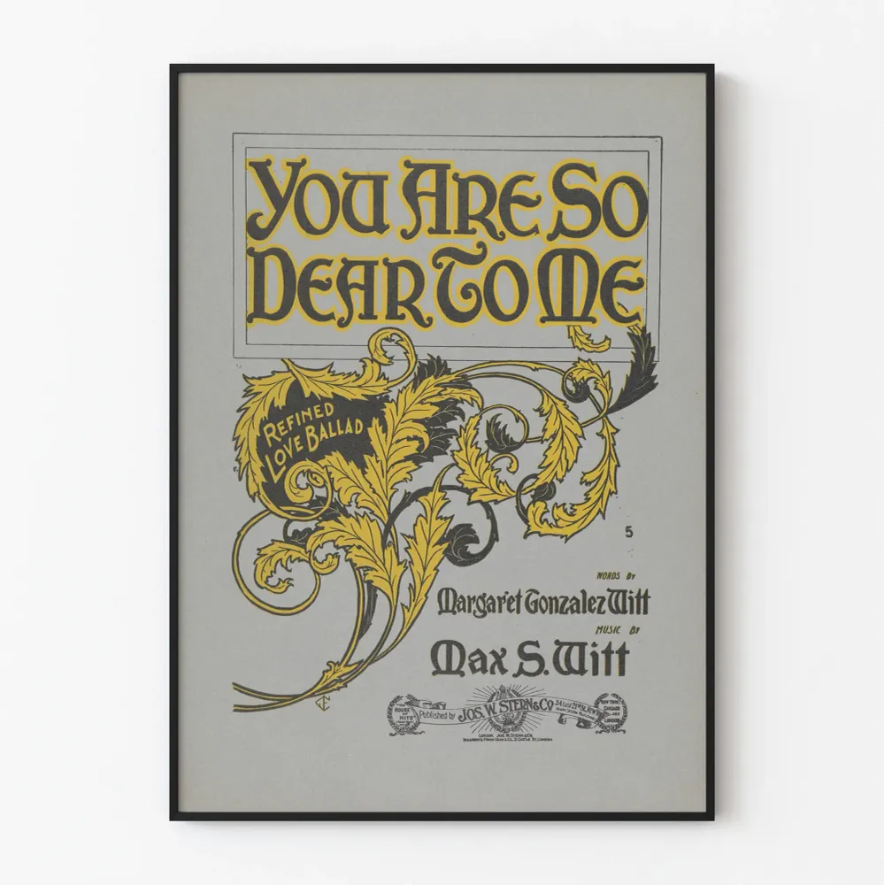 Koristejuliste vintage You Are So Dear To Me