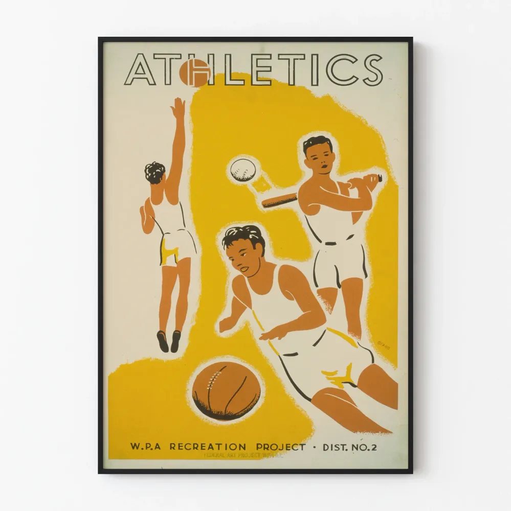 Koristejuliste vintage-urheilusta Artem Legrand