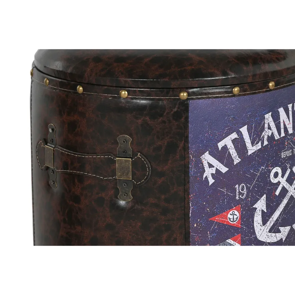 Koristerasiasetti Home ESPRIT Ruskea Monivärinen Polyuretaani Metalli Vintage