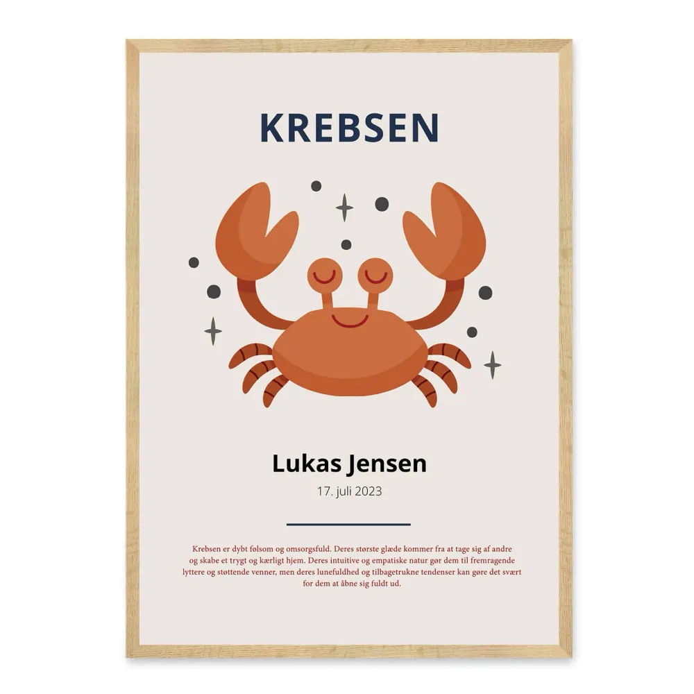 Krebsen Stjernetegn Plakat