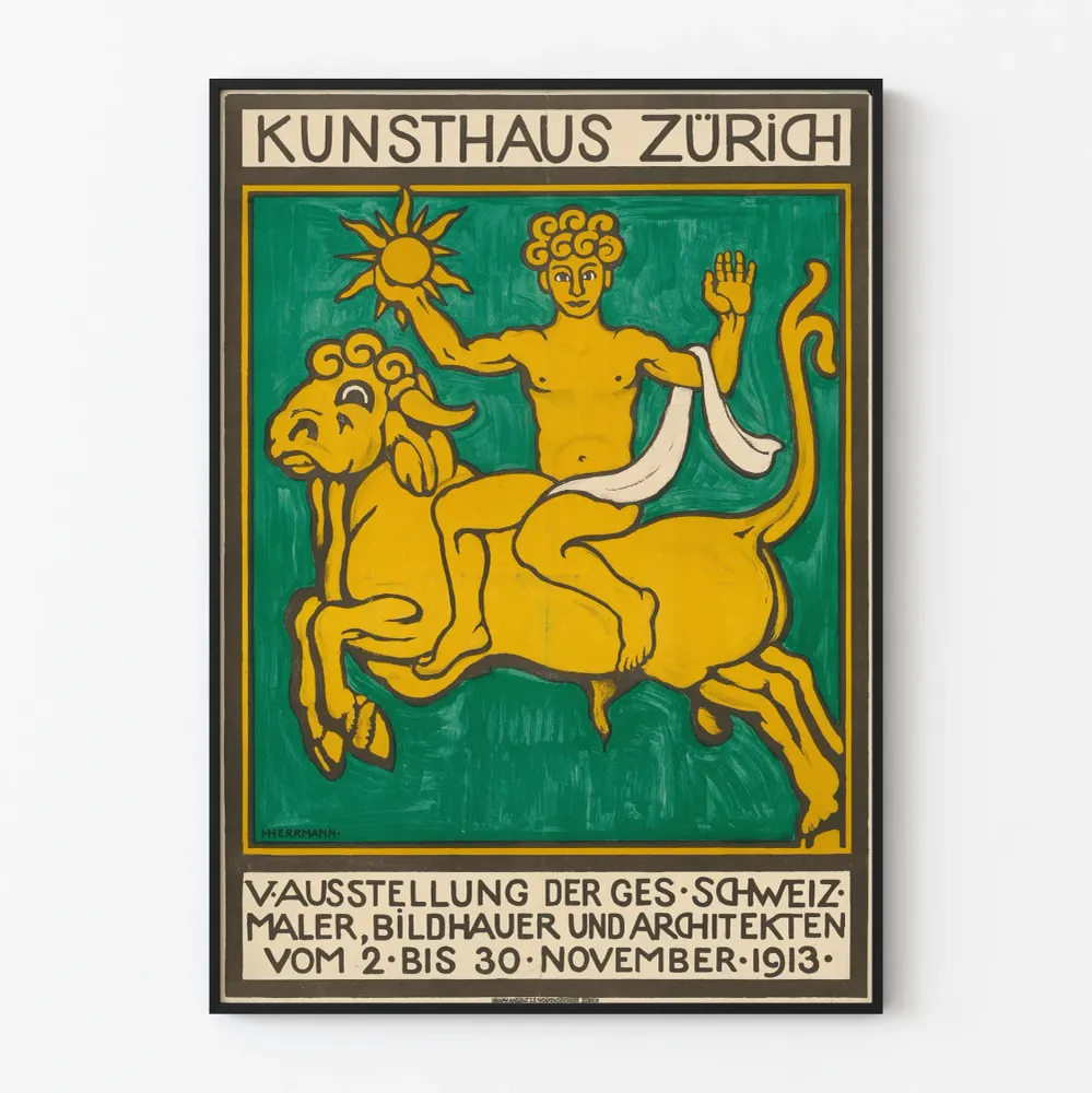 Kunsthaus Zürichin taidenäyttelyn juliste 1913