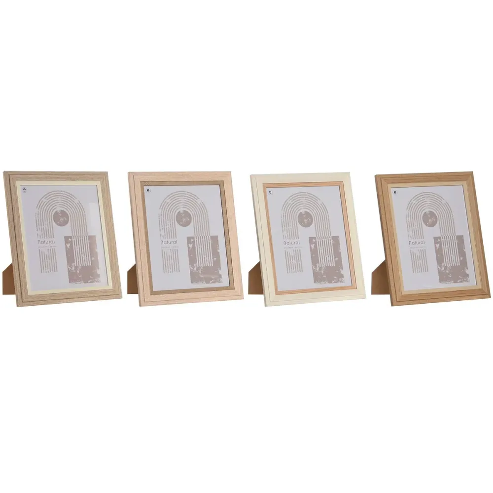 Kuvakehys Home ESPRIT Kristalli Puu MDF Skandinaavinen 23 x 2,8 x 28 cm (4 osaa)