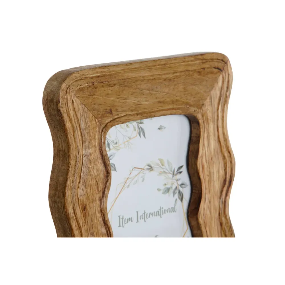 Kuvakehys Home ESPRIT Luonnollinen Mangopuu Aallot Kaupunki 16 x 2 x 21 cm