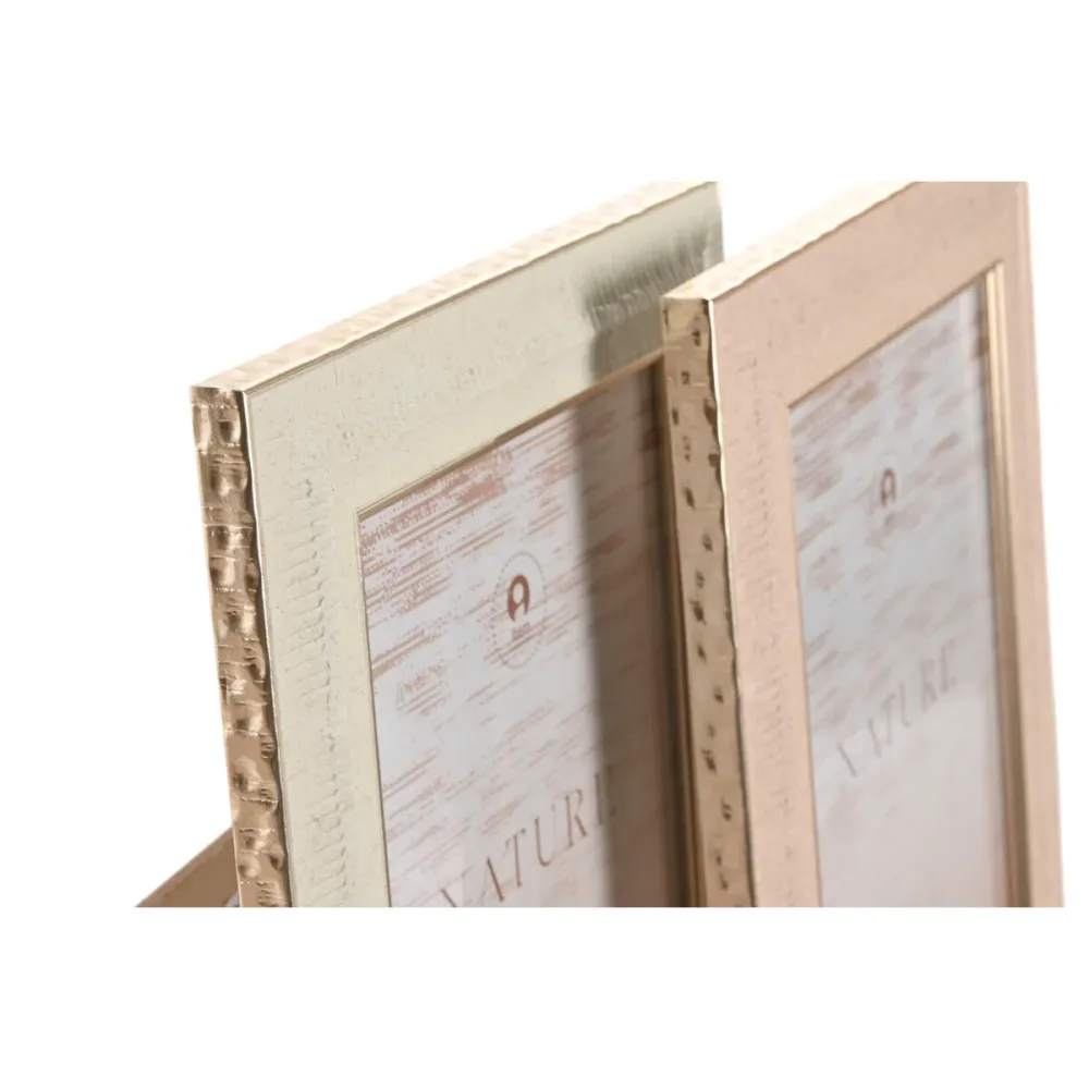 Kuvakehys Home ESPRIT Ruskea Beige Kristalli polystyreeni Scandi (4 osaa)