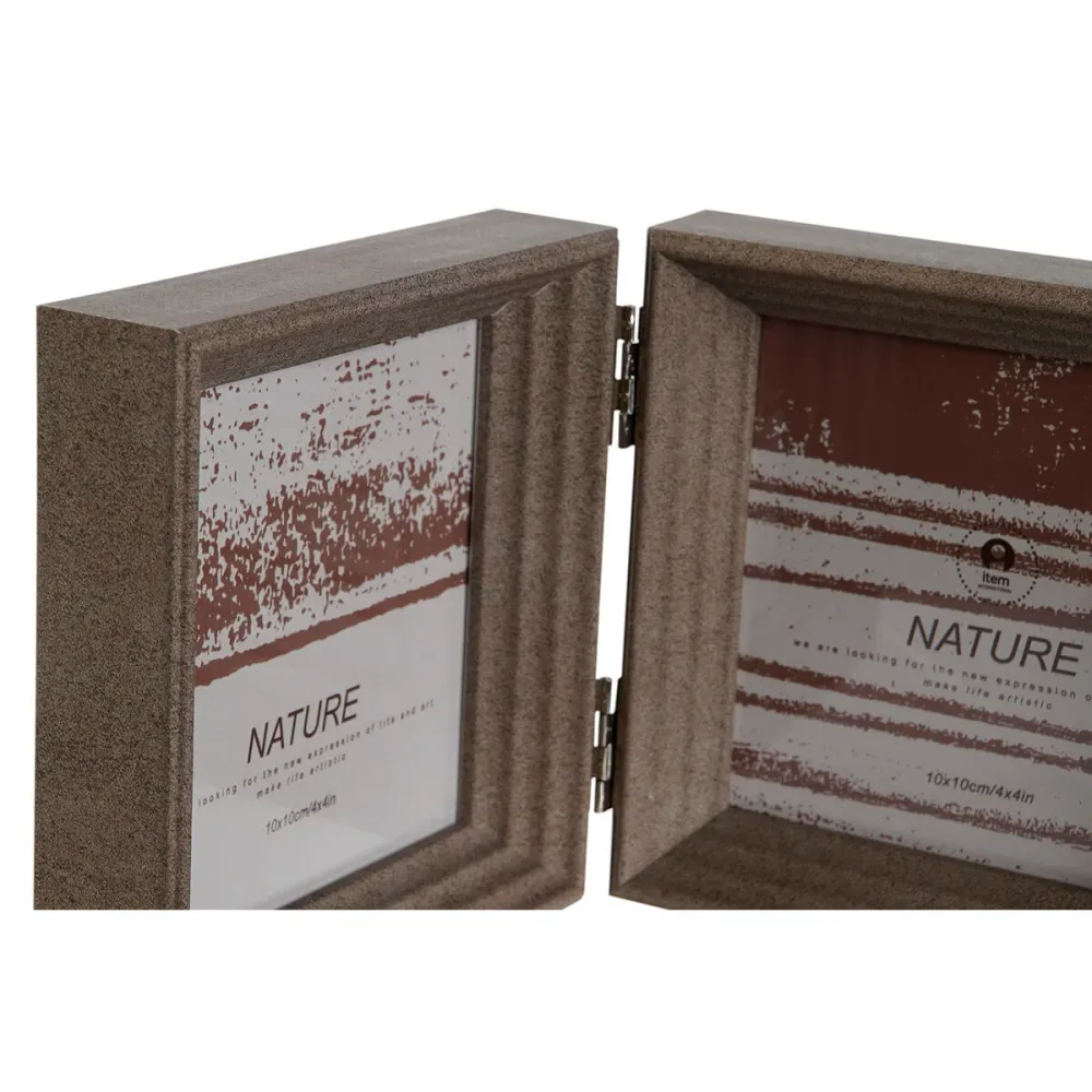 Kuvakehys Home ESPRIT Ruskea Beige Kristalli polystyreeni 38 X 3 X 12 cm (2 osaa)