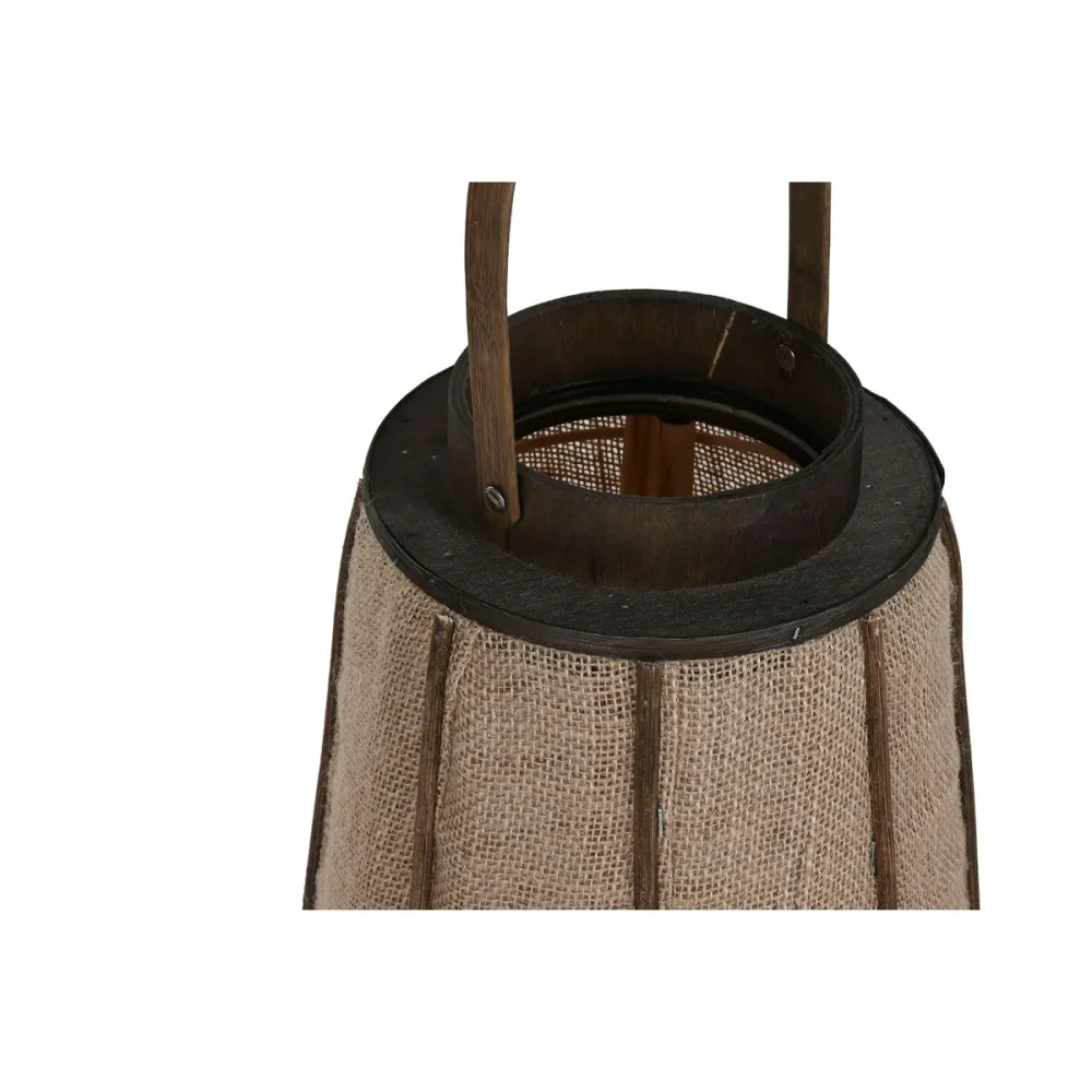 Kynttilänjalka Home ESPRIT Luonnollinen Juutti Bambu 33,5 x 33,5 x 66 cm