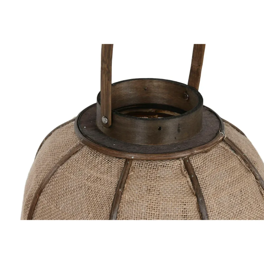 Kynttilänjalka Home ESPRIT Luonnollinen Juutti Bambu 31,5 x 31,5 x 53 cm