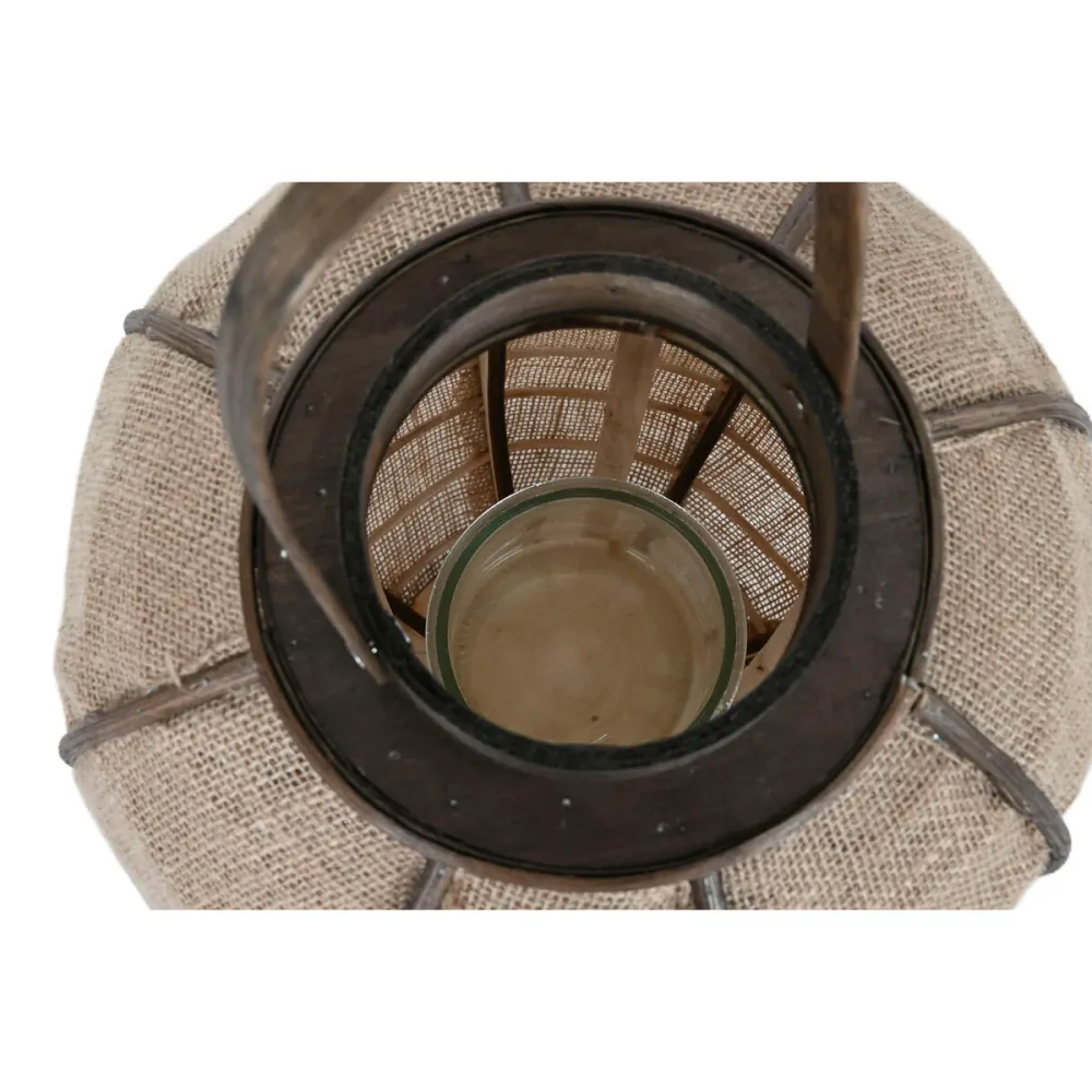 Kynttilänjalka Home ESPRIT Luonnollinen Juutti Bambu 31,5 x 31,5 x 53 cm