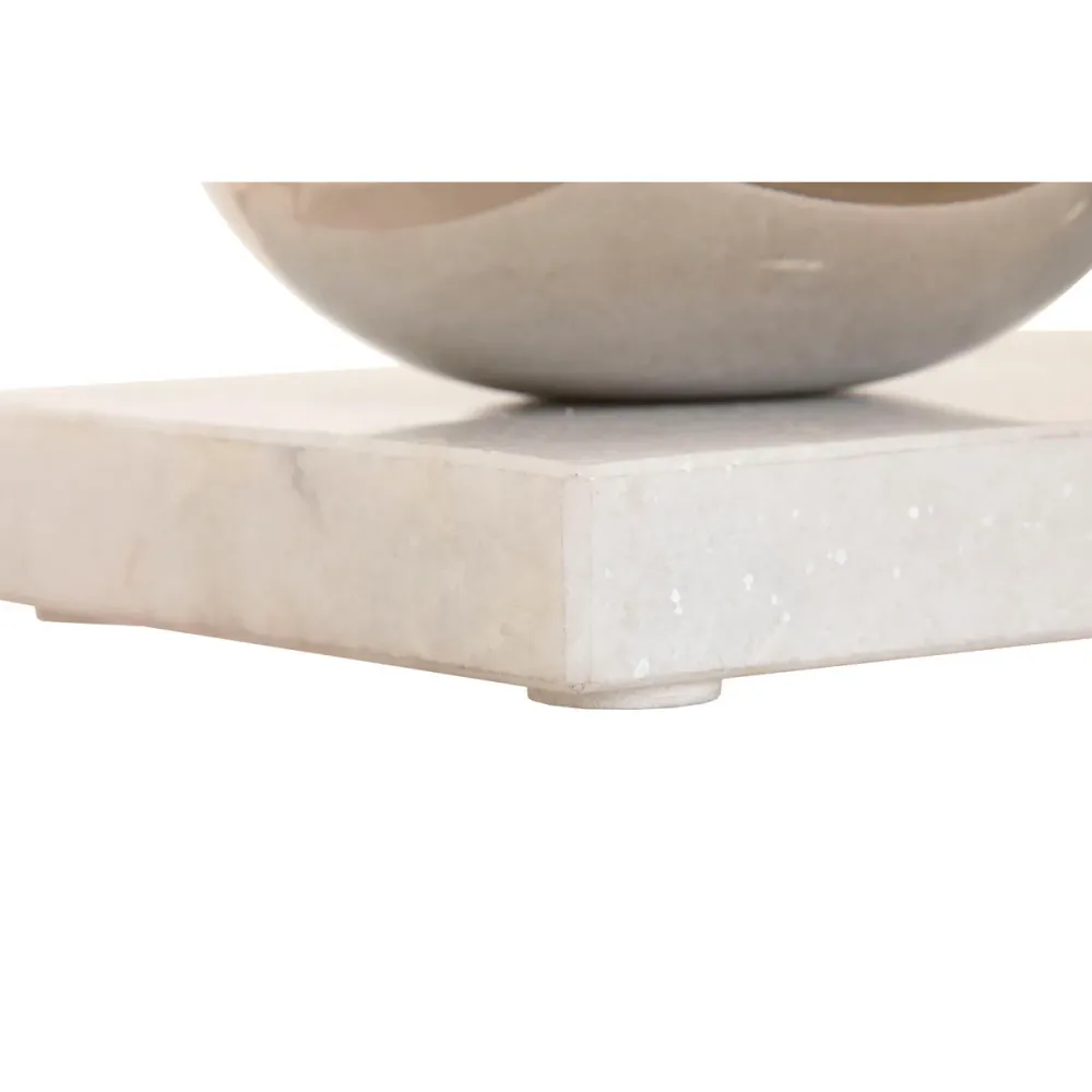 Kynttilänjalka Home ESPRIT Valkoinen Hopeinen Kristalli Marmori 40 x 13 x 22 cm