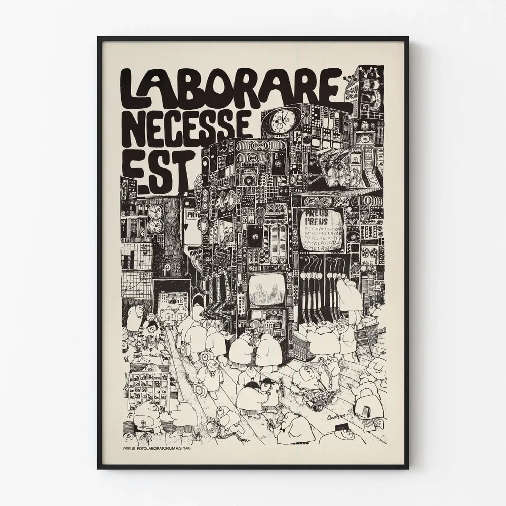 Laborare Necesse Est 1976 serigrafinen juliste