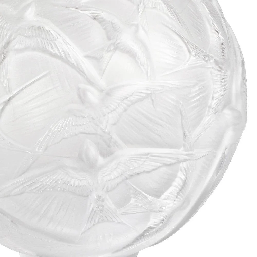 Lalique medium maljakko Hirondelles läpinäkyvä kristalli 10624100