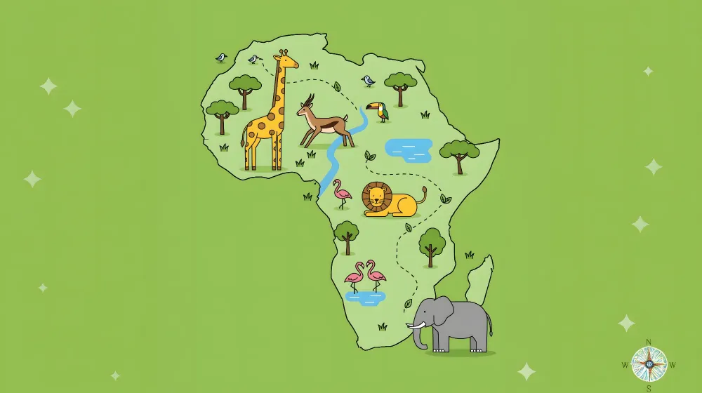 Lastenhuoneen tapetti | Afrikkalainen safari-kasvatus
