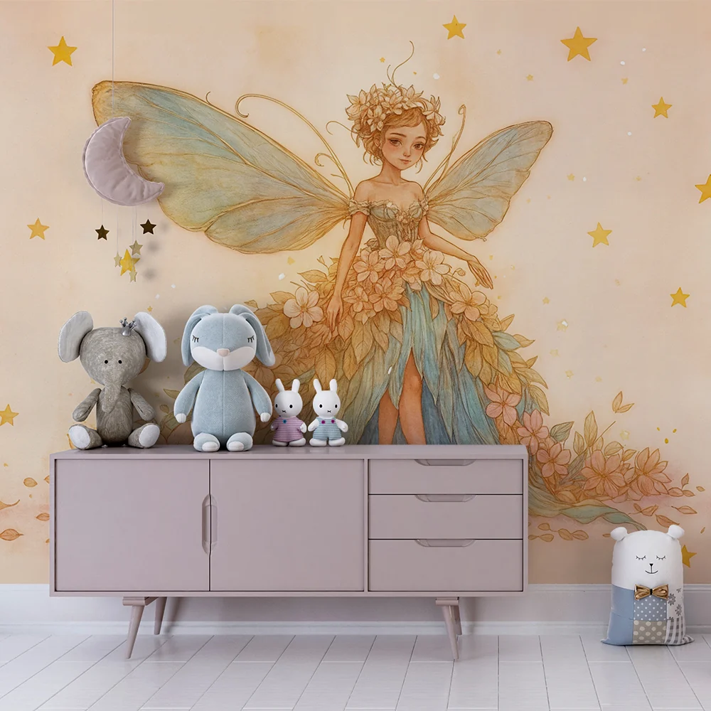 Lastenhuoneen tapetti Fée Florale | Illustration Enchantée