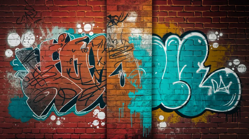 Lastenhuoneen tapetti graffiti | Eläväinen ja taiteellinen