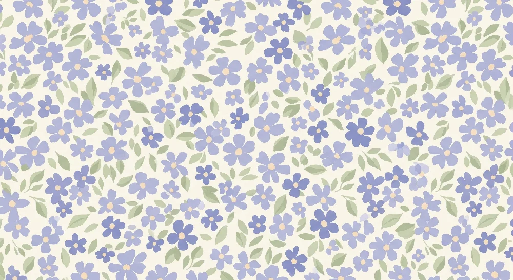 Lastenhuoneen tapetti | Herkulliset violetit kukat vaalealla pohjalla