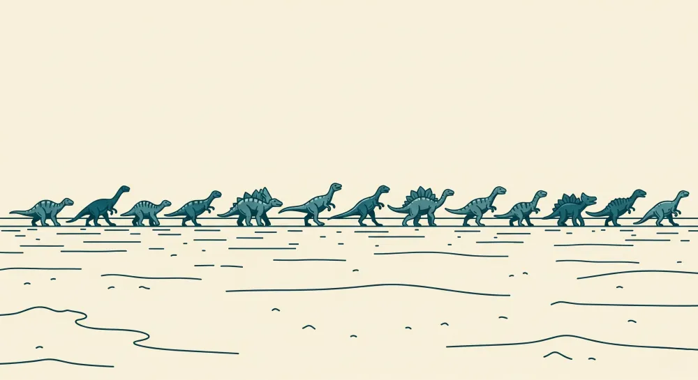 Lastenhuoneen tapetti | Iloinen dinosaurusten paraati