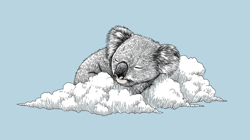 Lastenhuoneen tapetti | Koala pilvellä