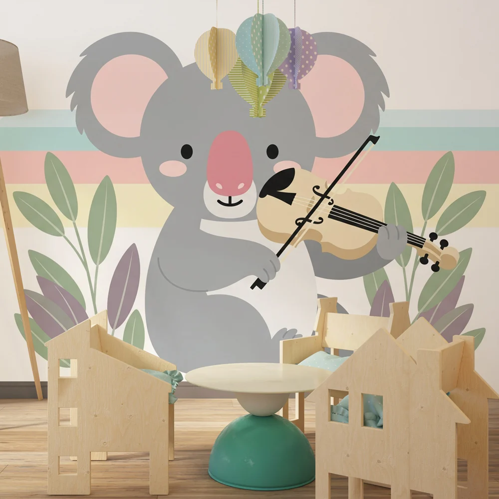 Lastenhuoneen tapetti | Koala-muusikko luonnossa