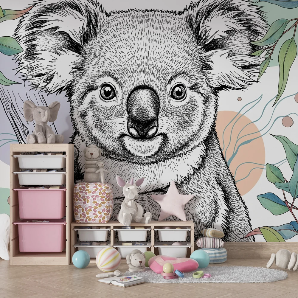 Lastenhuoneen tapetti | Lapsellinen koala luonnossa