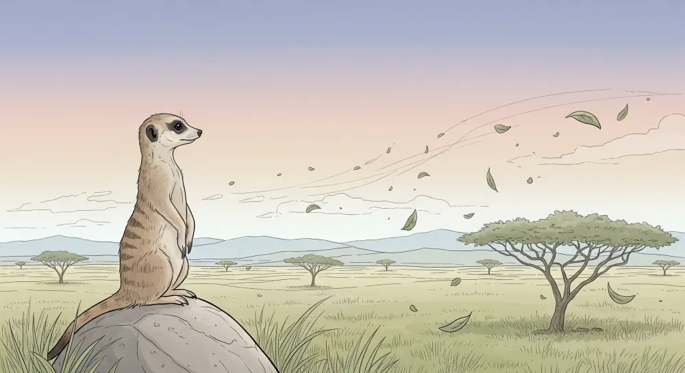 Lastenhuoneen tapetti | Mongoose savannilla