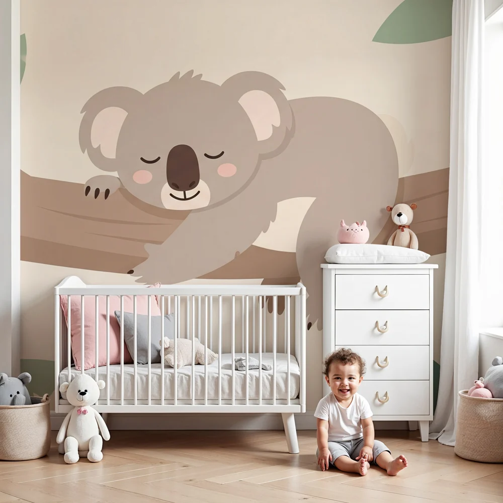 Lastenhuoneen tapetti | Nukkuva koala oksalla