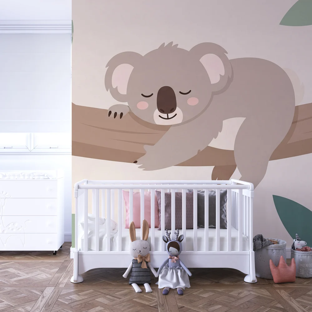 Lastenhuoneen tapetti | Nukkuva koala oksalla