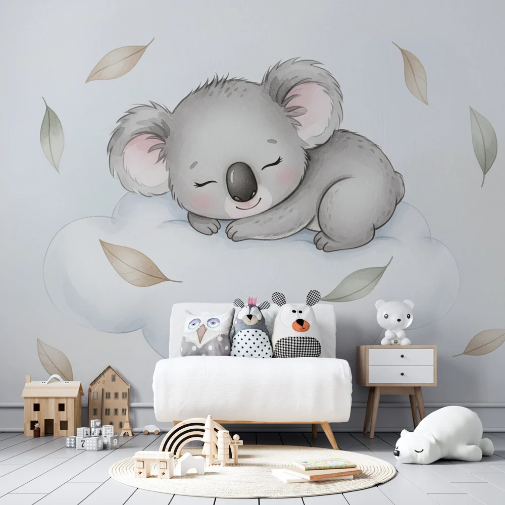 Lastenhuoneen tapetti | Nukkuva koala pilvellä