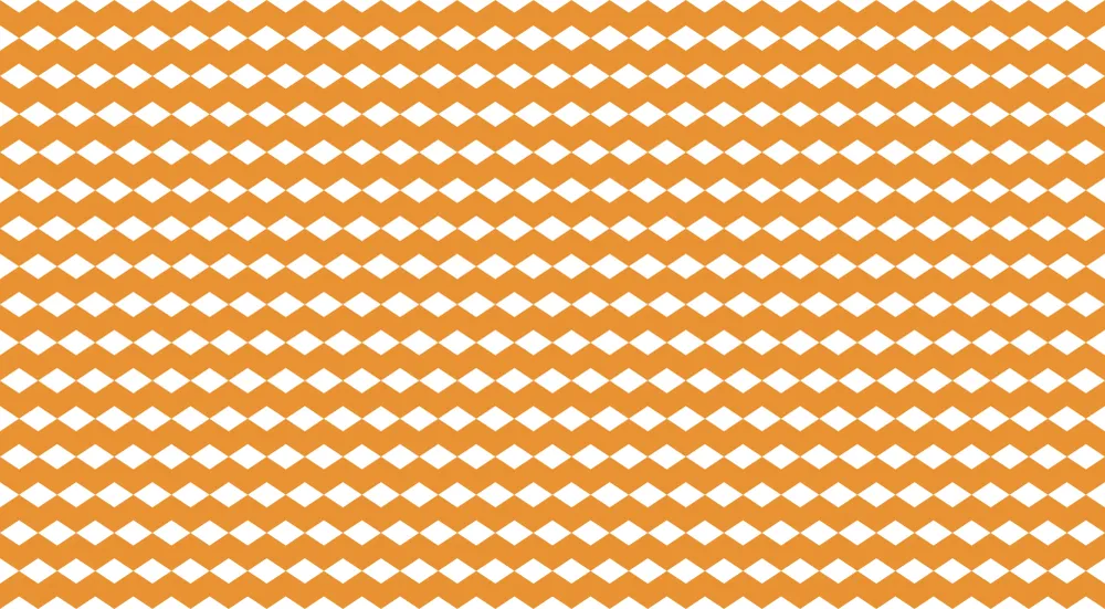 Lastenhuoneen tapetti | Oranssin ja valkoisen väriset geometriset vinoneliöt