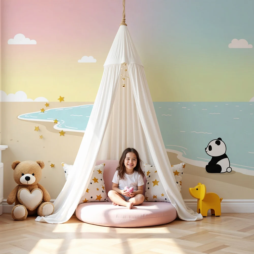 Lastenhuoneen tapetti | Panda rannalla