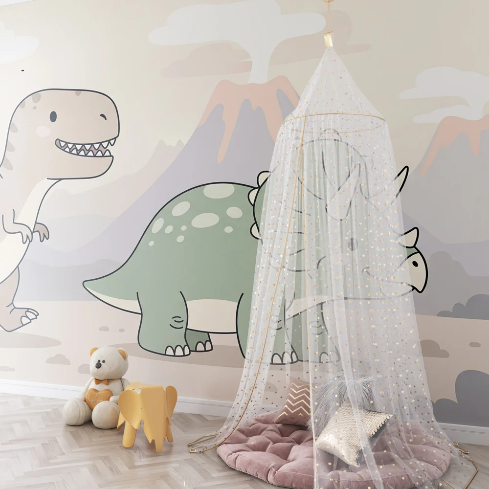 Lastenhuoneen tapetti | Pienet dinosaurukset seikkailussa
