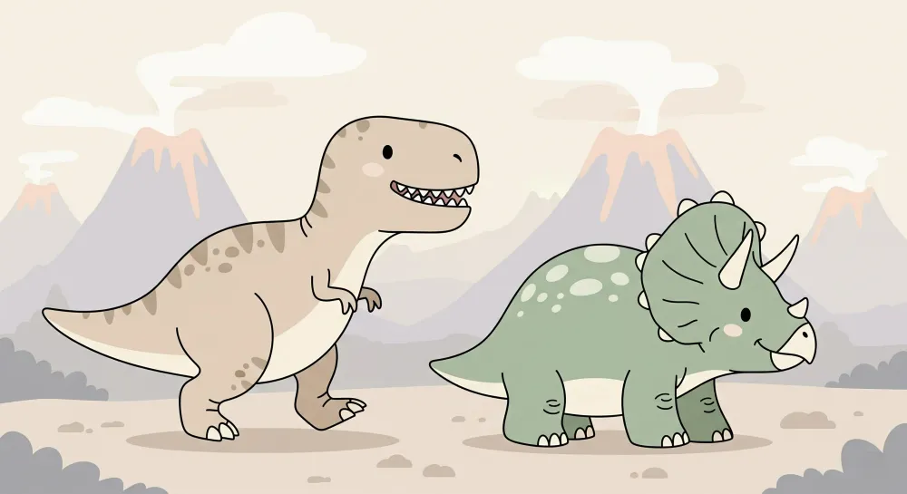 Lastenhuoneen tapetti | Pienet dinosaurukset seikkailussa