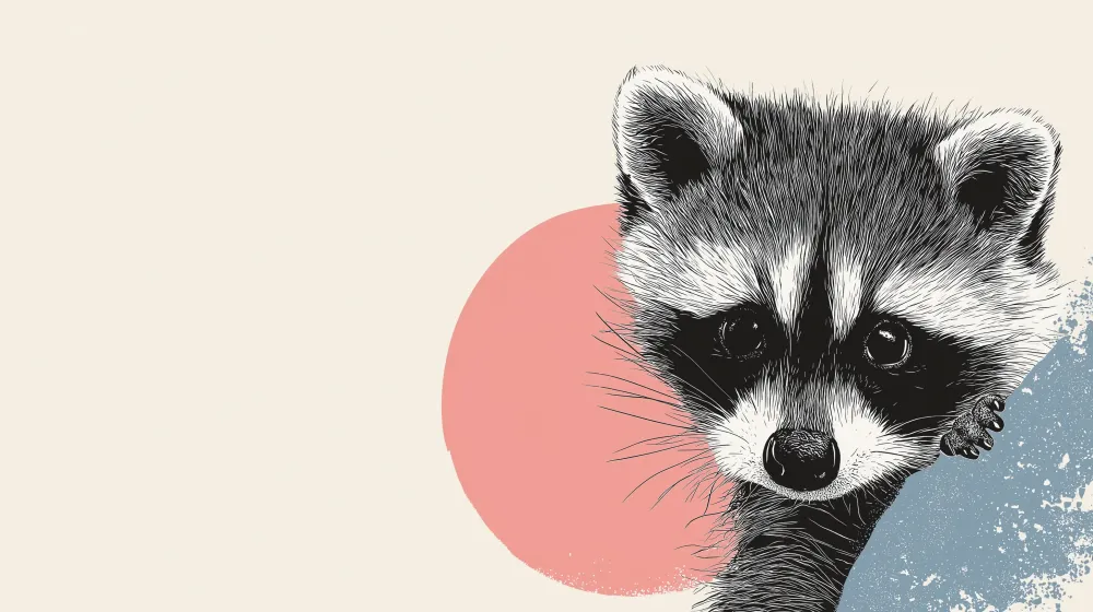 Lastenhuoneen tapetti | Pieni ilkikurinen pesukarhu