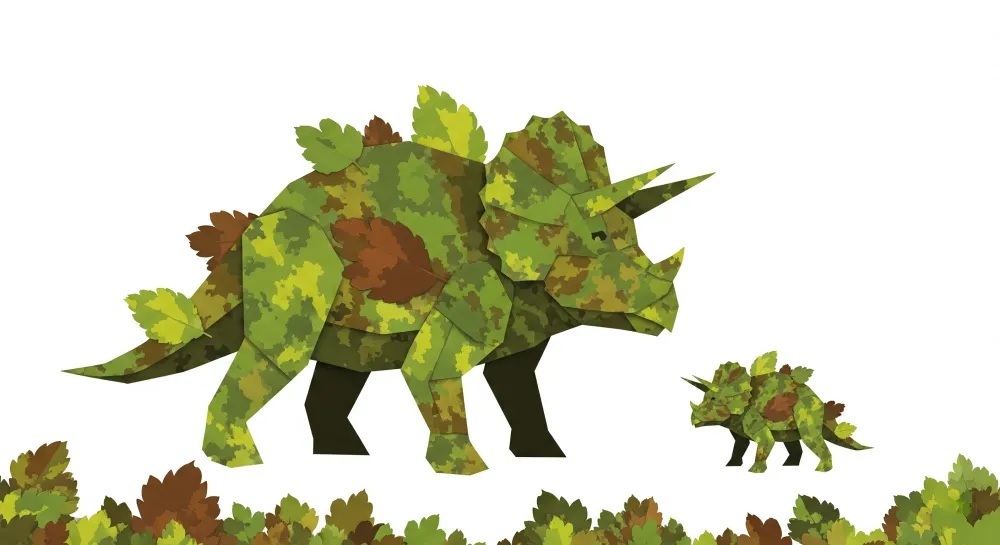 Lastenhuoneen tapetti | Piiloutuvat dinosaurukset ja luonto