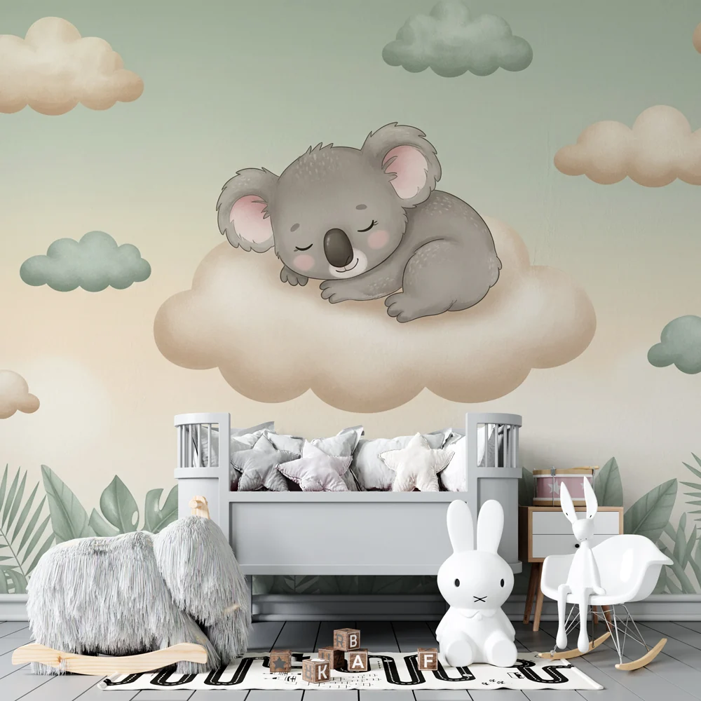 Lastenhuoneen tapetti | Rauhallinen koala pilvellä