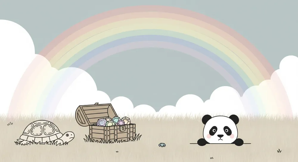 Lastenhuoneen tapetti | Utelias panda ja luonnon aarteet