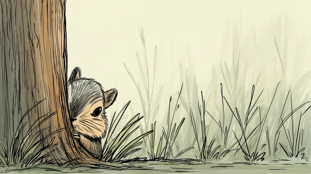 Lastenhuoneen tapetti | Utelias pieni orava metsässä