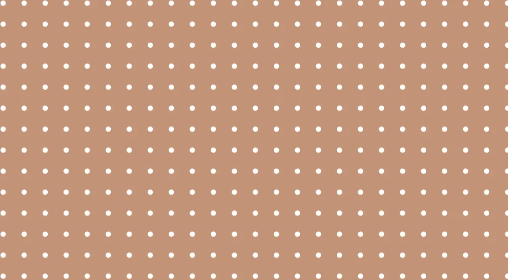 Lastenhuoneen tapetti | Valkoiset pilkut terrakotan värisellä pohjalla