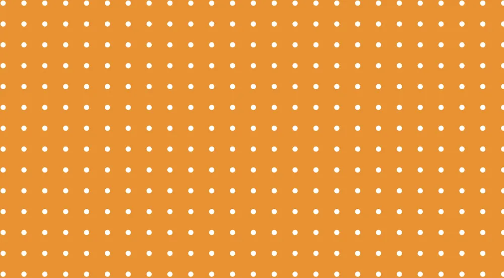 Lastenhuoneen tapetti | Valkoiset pisteet lämpimällä oranssilla pohjalla
